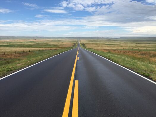 Paved Nebraska Road