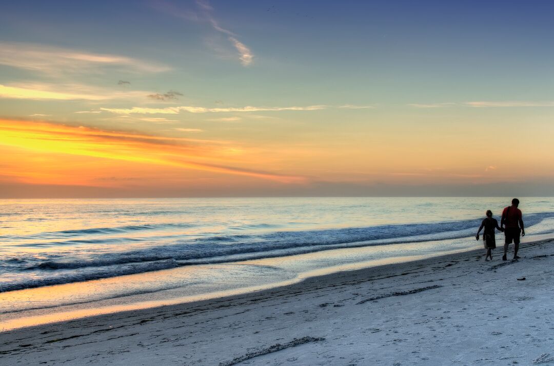 Couple Walking During Sunset