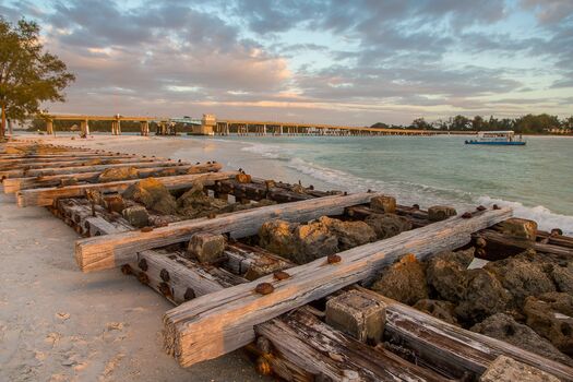 Rustic Pier at Coquina Beach