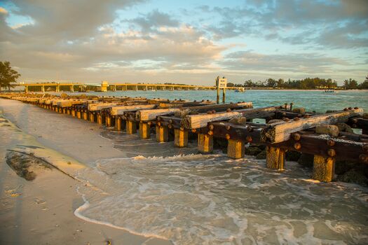 Rustic Pier at Coquina Beach