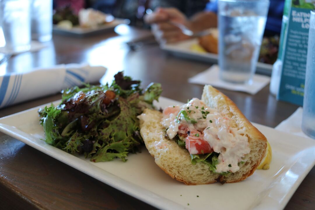 Lobster Roll at the Sandbar Restaurant
