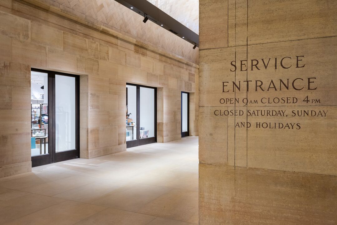 IMAGE 05 - The Vaulted Walkway features historic signage from a bygone era with windows to the new Main Store