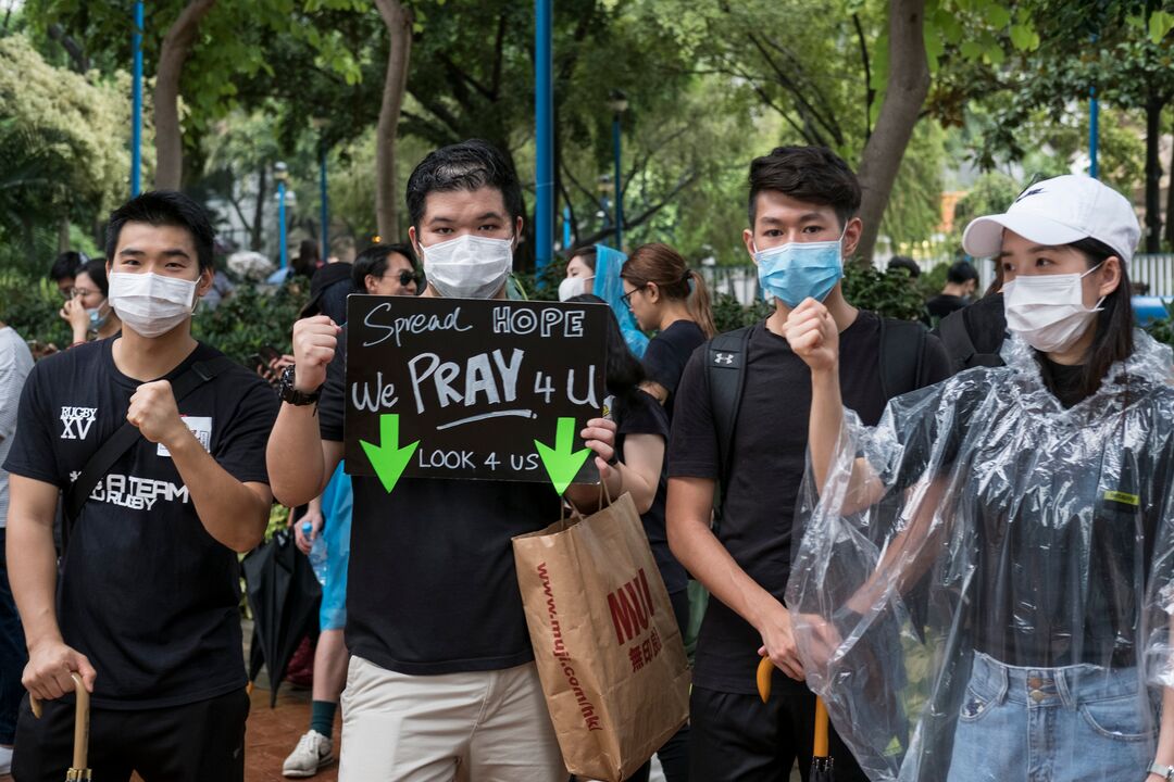 Christians in Hong Kong protests