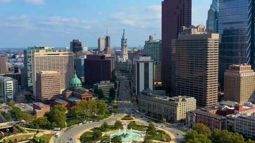 Skyline from Ben Franklin Parkway