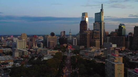 Skyline from Ben Franklin Parkway