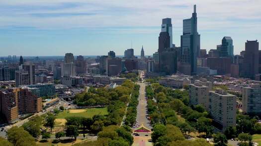 Skyline from Ben Franklin Parkway