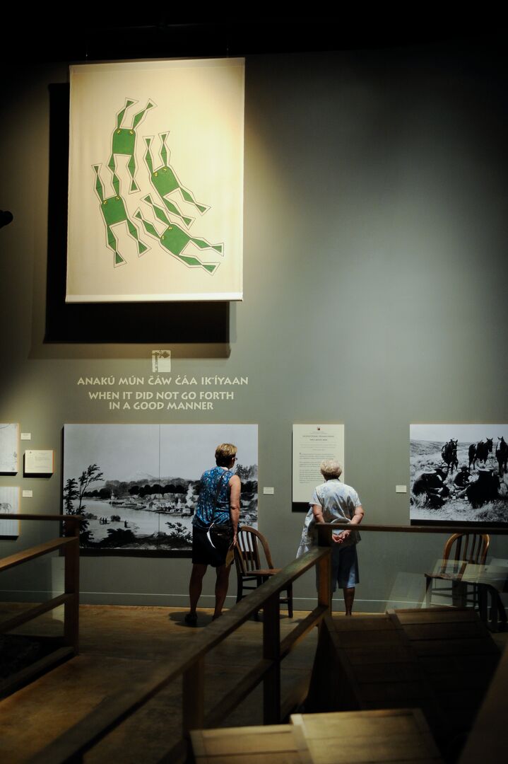Tamastslikt permanent exhibit wall