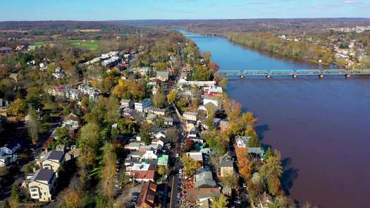 New Hope fall aerial