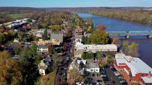 New Hope fall aerial