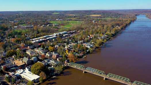 New Hope fall aerial