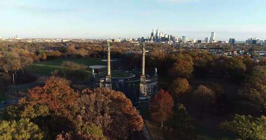 Skyline fall from Please Touch Museum