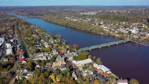 New Hope fall aerial