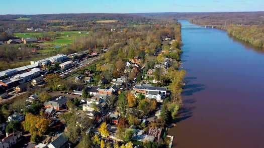 New Hope fall aerial