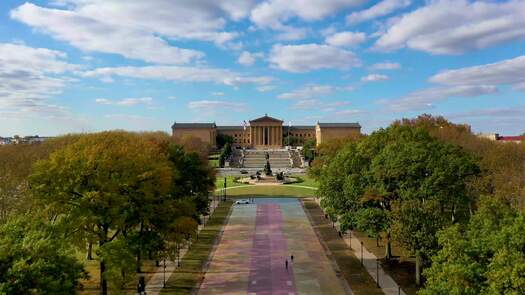 Ben Franklin Parkway Art Museum fall