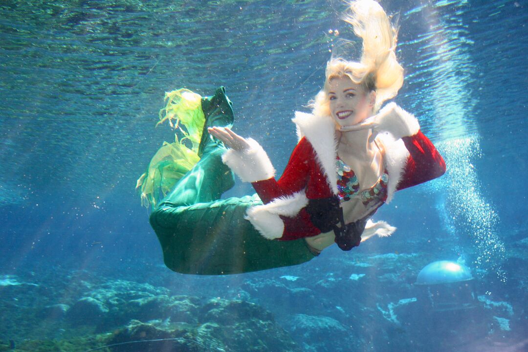 Weeki Wachee Springs Mermaid, Chelsea in Green and Red