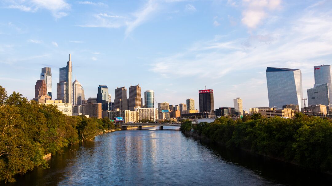 Philadelphia Skyline From Spring Garden Street Bridge Skyline