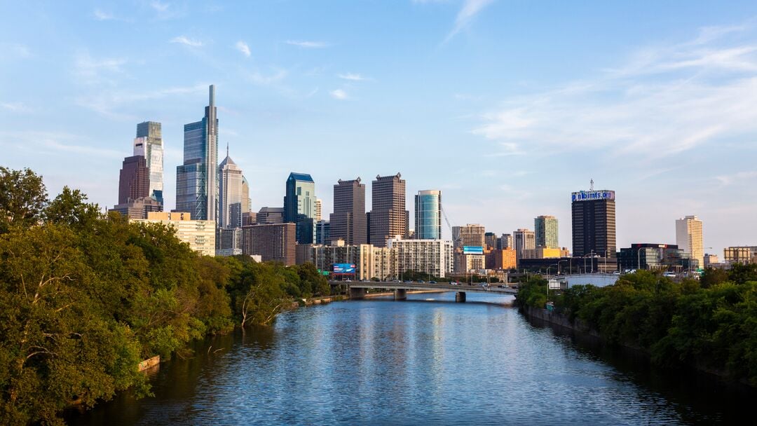 Philadelphia Skyline From Spring Garden Street Bridge Skyline