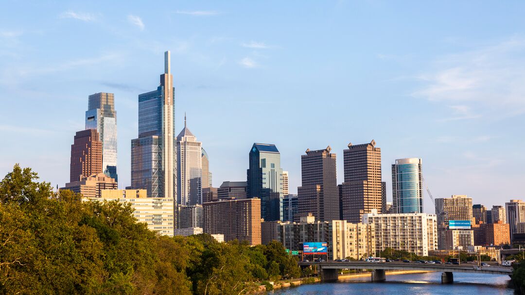 Philadelphia Skyline From Spring Garden Street Bridge Skyline