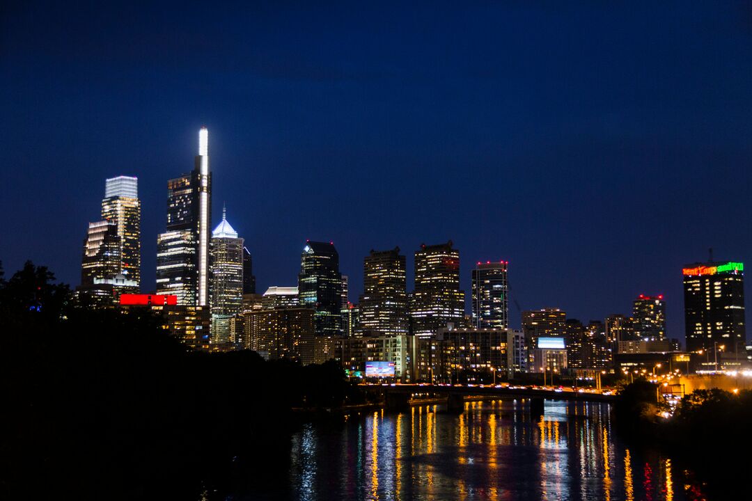 Philadelphia Skyline From Spring Garden Street Bridge Skyline