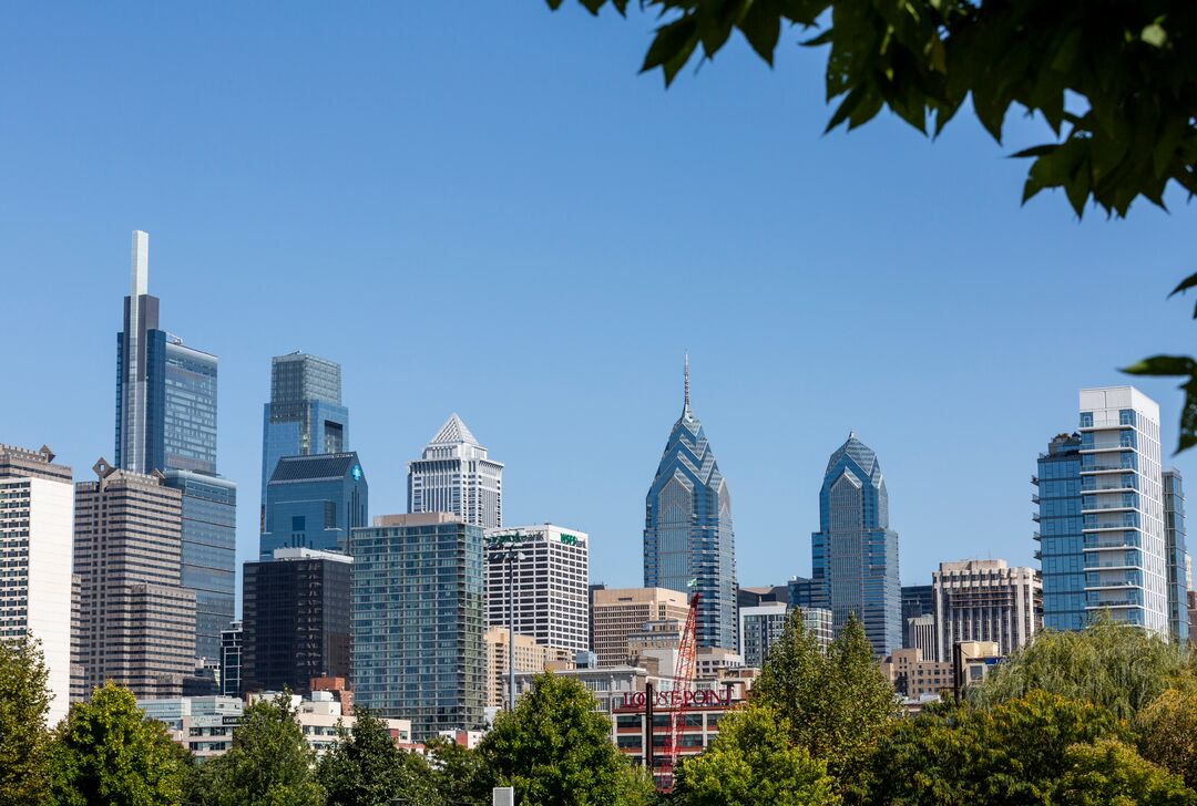 Philadelphia Skyline From Penn Park