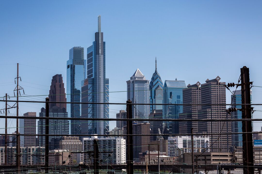 Philadelphia Skyline From Drexel Park