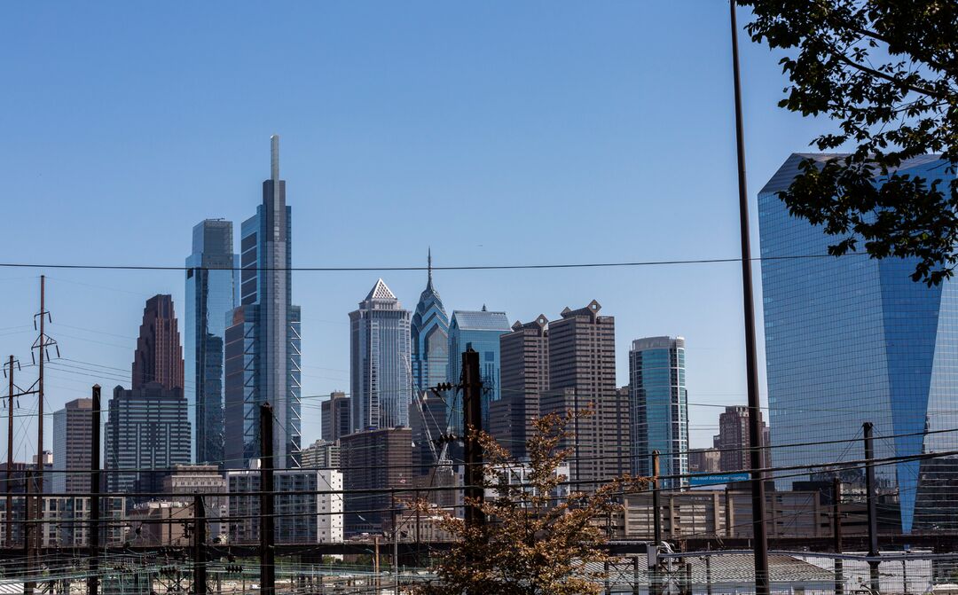 Philadelphia Skyline From Drexel Park