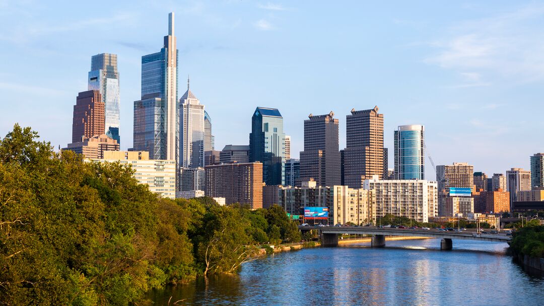 Philadelphia Skyline From Spring Garden Street Bridge Skyline