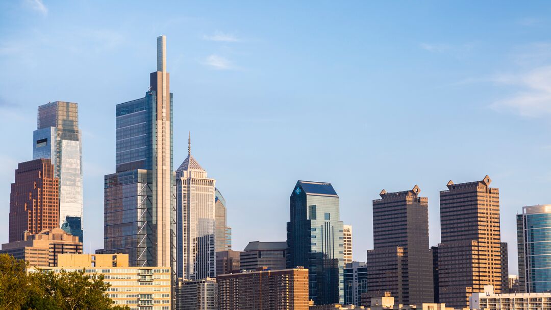 Philadelphia Skyline From Spring Garden Street Bridge Skyline