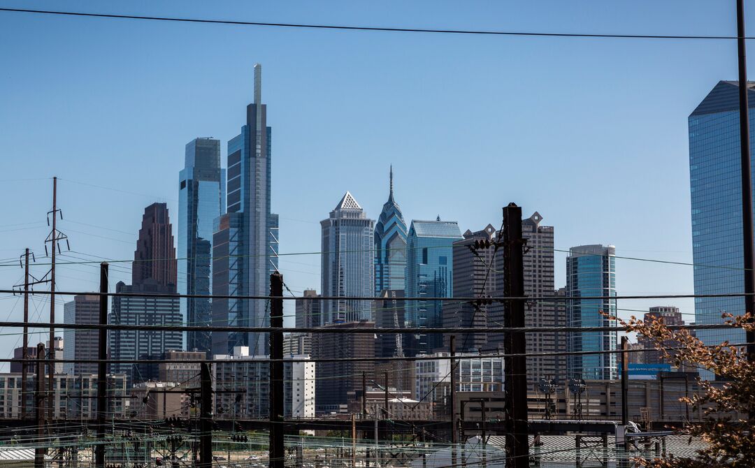 Philadelphia Skyline From Drexel Park