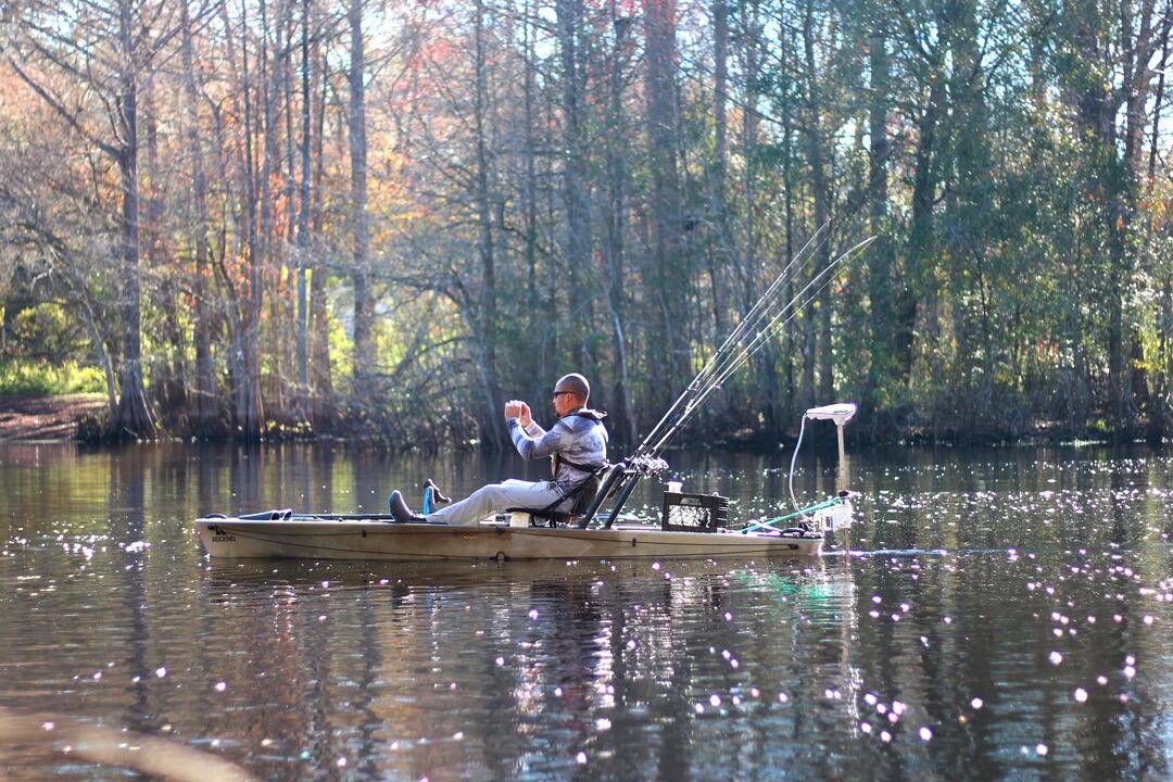 Kayak Fisherman on Withlacoochee River