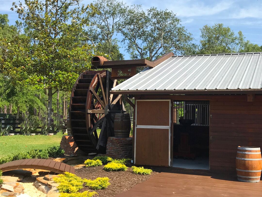 NJOY Spirits Distillery Water Wheel