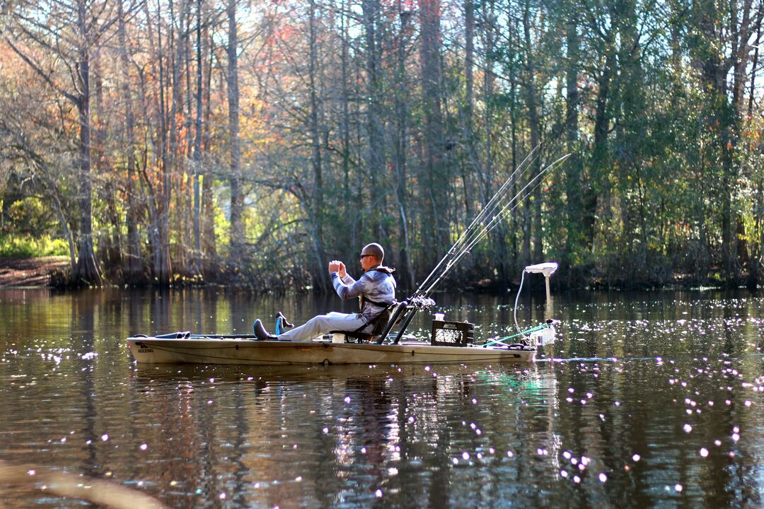 Kayak Fisherman on the Withlacoochee River, Florida's Adventure Coast