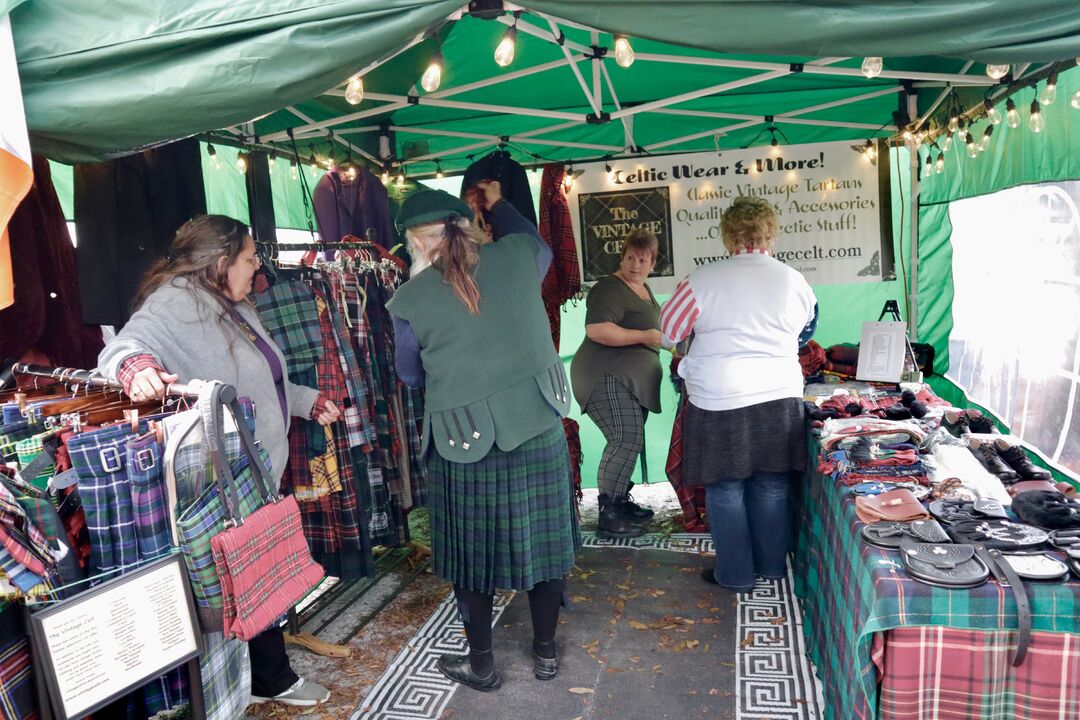 Sertoma Youth Ranch Celtic Festival apparel and food tents