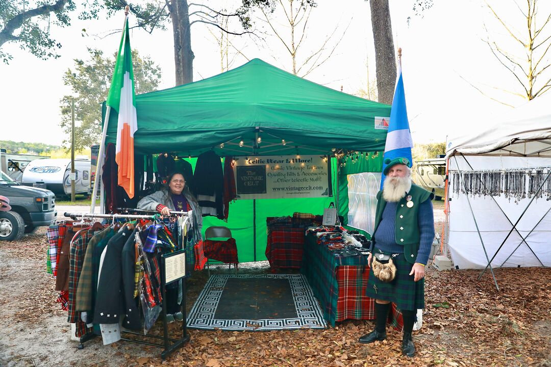 Sertoma Youth Ranch Celtic Festival apparel and food tents