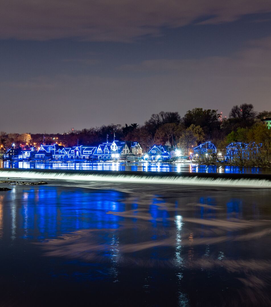 Philly Shines Blue, Boathouse Row