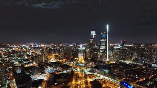 Philly Shines Blue: Drone Video