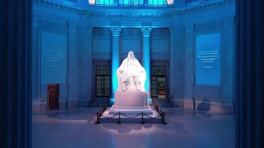 Philly Shines Blue, The Franklin Institute: Drone Video