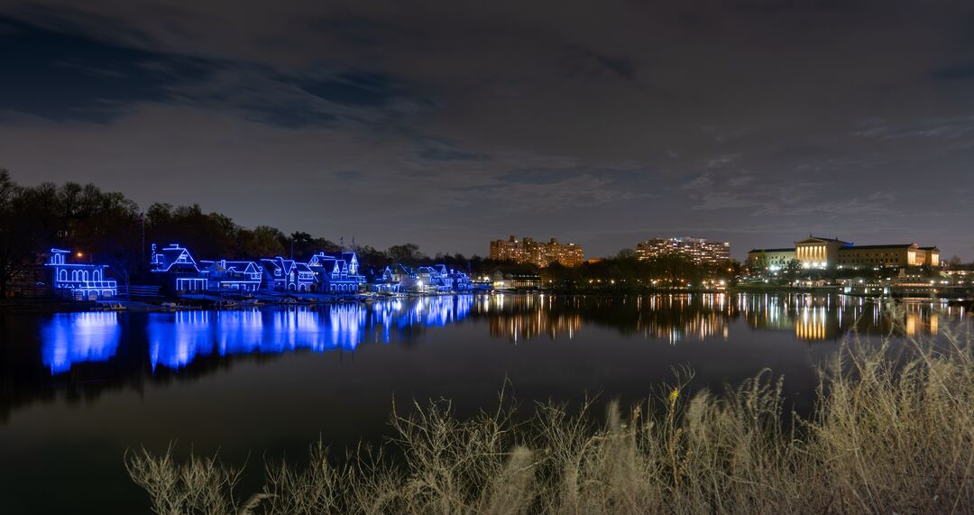 Philly Shines Blue, Boathouse Row