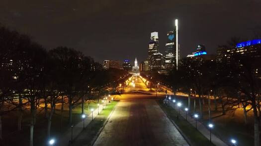 Philly Shines Blue: Drone Video