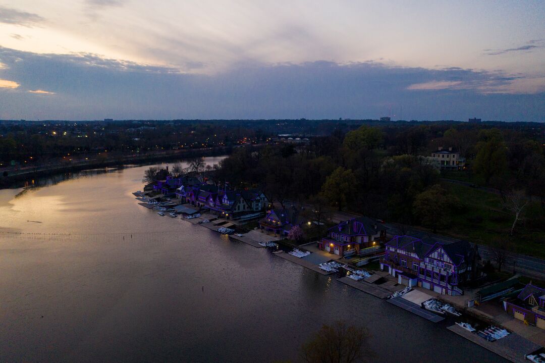 Philly Shines Blue, Boathouse Row