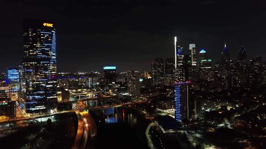 Philly Shines Blue: Drone Video