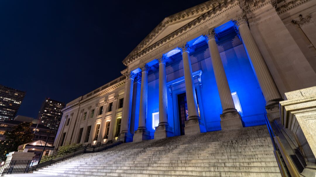 Philly Shines Blue,The Franklin Institute