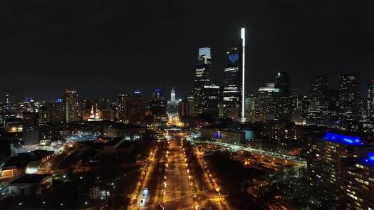 Philly Shines Blue: Drone Video