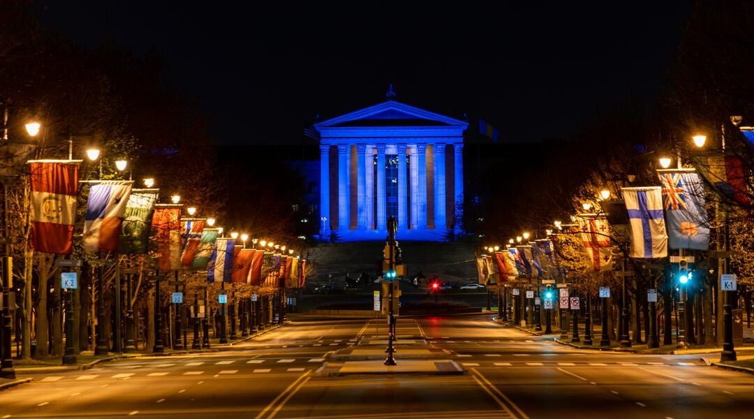 Philly Shines Blue, Philadelphia Museum of Art