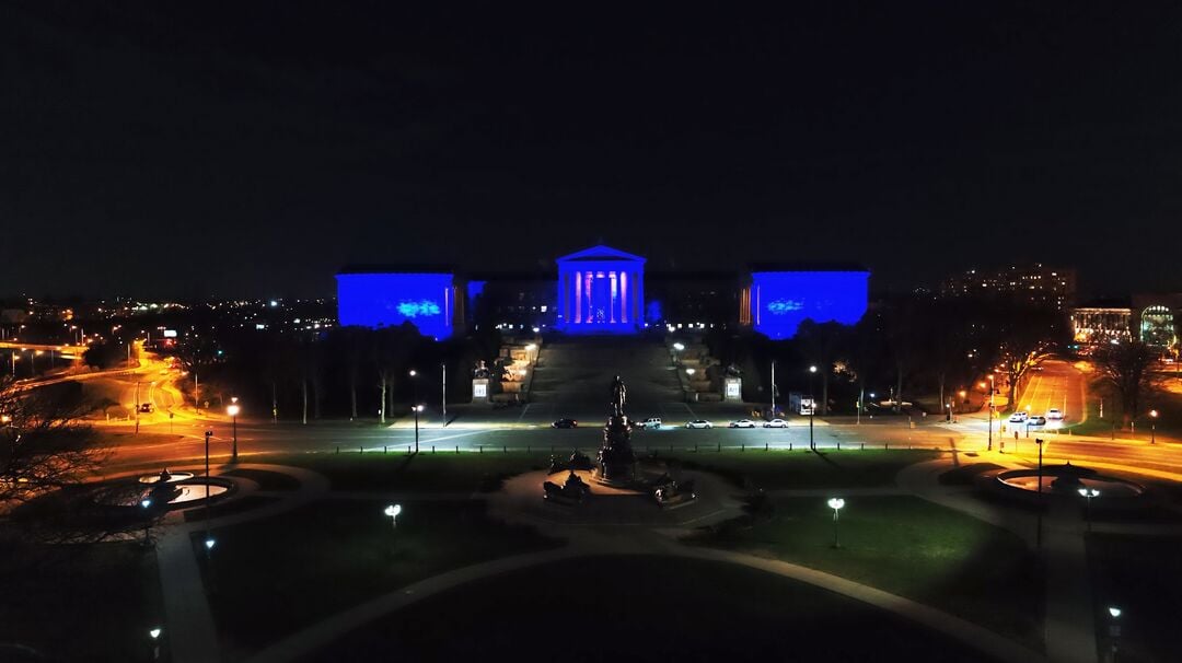 Philly Shines Blue, Philadelphia Museum of Art