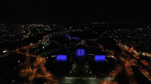 Philly Shines Blue: Drone Video