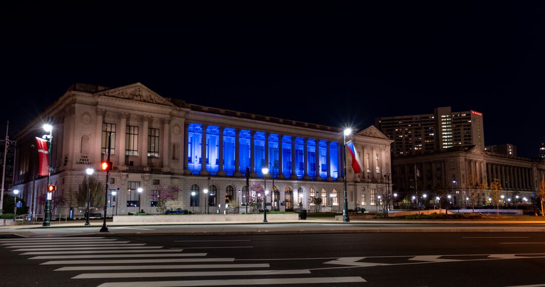 Philly Shines Blue, Philadelphia Free Library