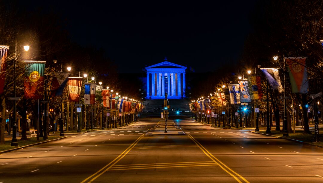 Philly Shines Blue, Philadelphia Museum of Art