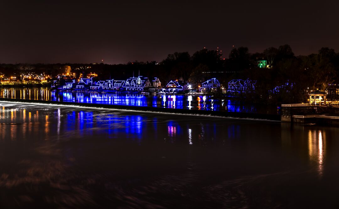 Philly Shines Blue, Boathouse Row