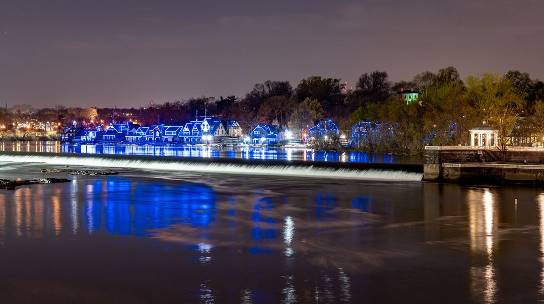 Philly Shines Blue, Boathouse Row